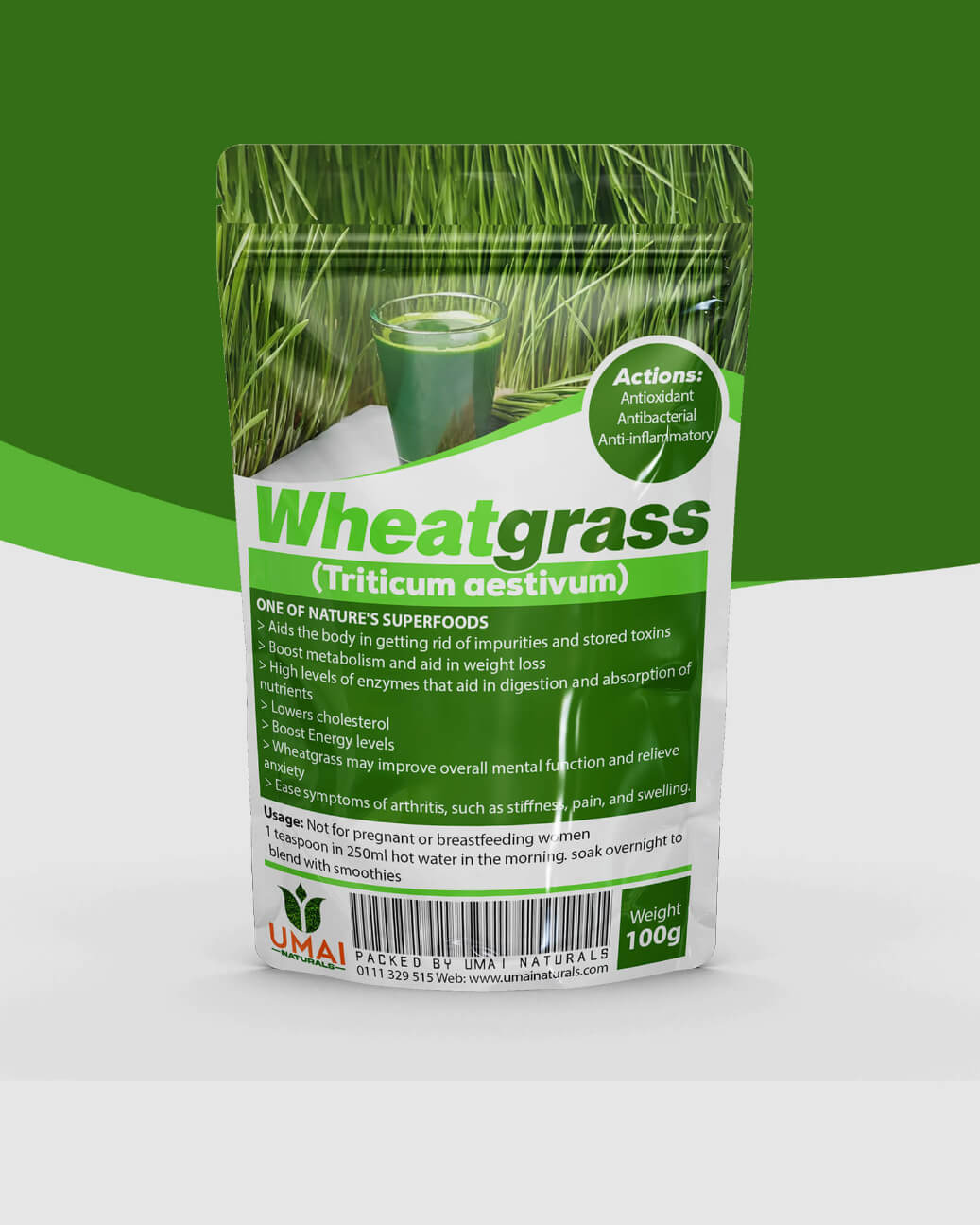 Wheatgrass powder