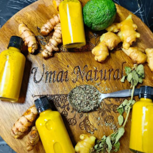 Ginger,tumeric shots