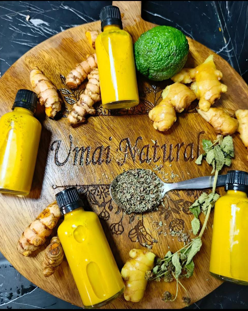 Ginger,tumeric shots
