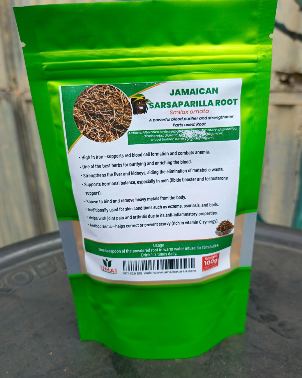 Jamaican Sarsaparilla root