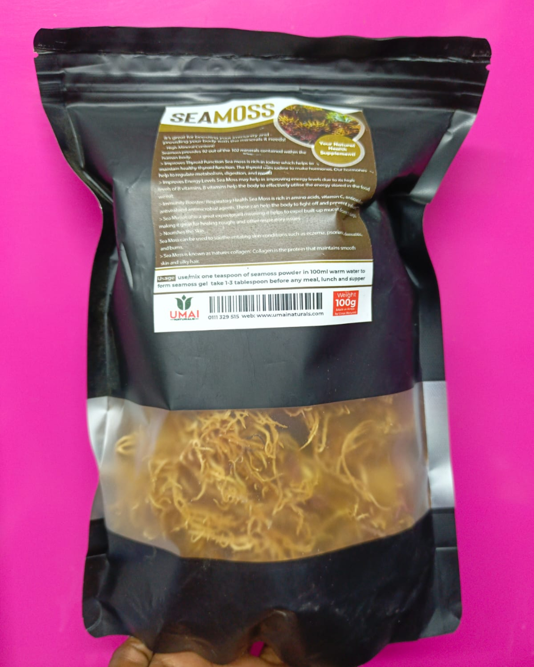 Raw seamoss