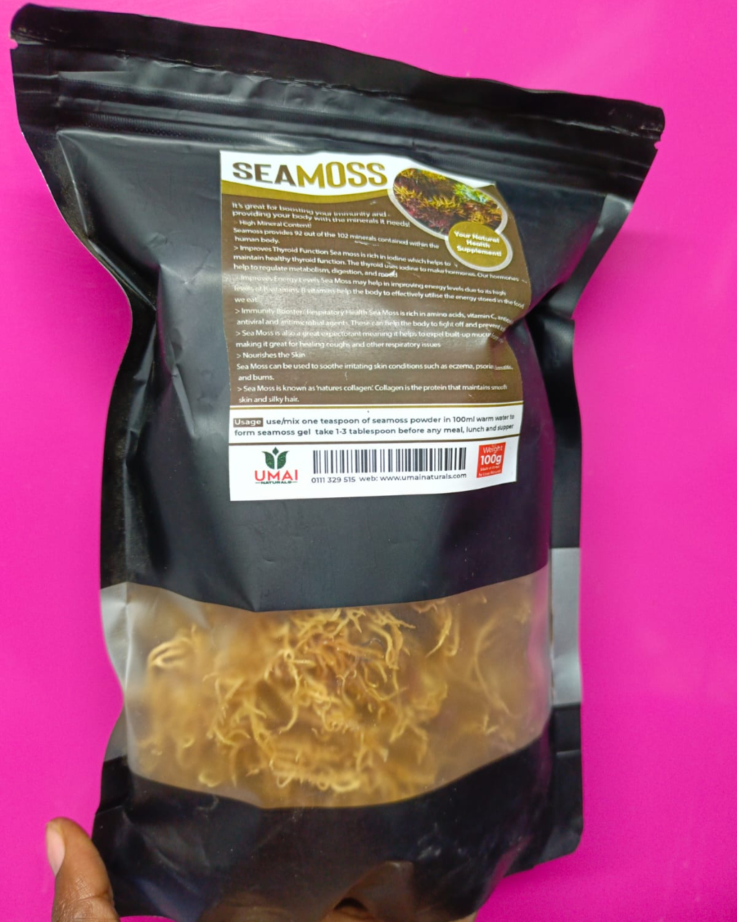 Raw seamoss