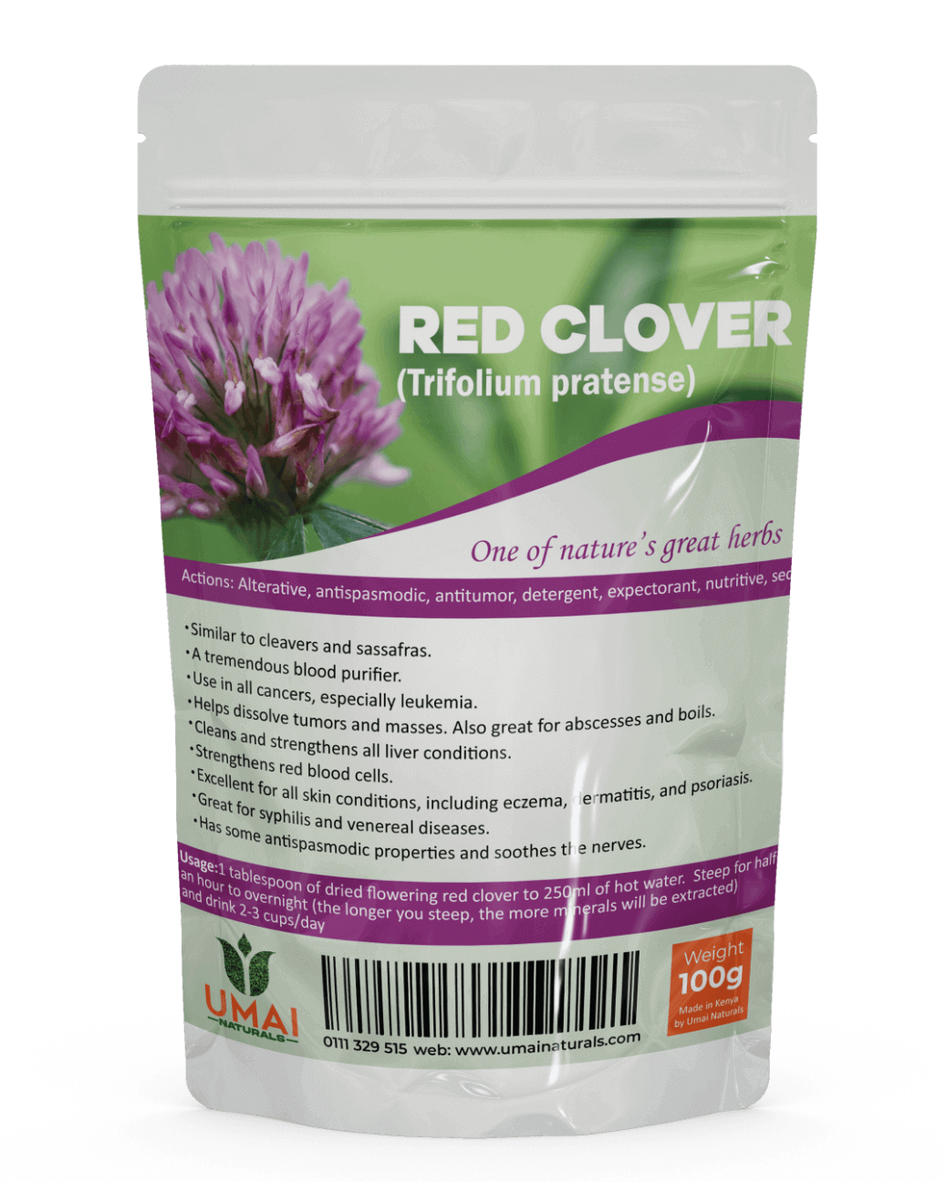 Red clover tea