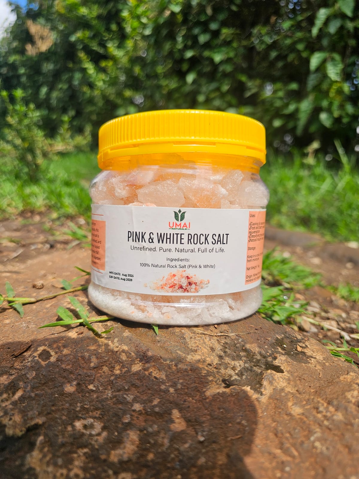 Pink and White Rock Salt